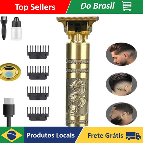 Maquininha Barbeador De Cabelos Clipper Eletrico Dragão- Neverdie Store