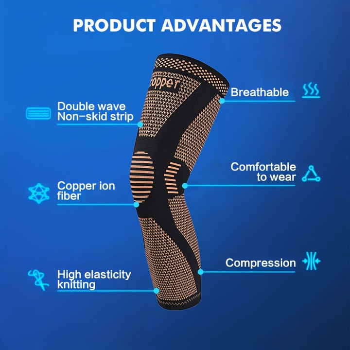 Pack Copper Compression Knee Sleeves