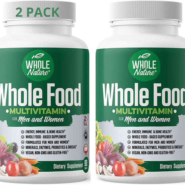 Whole Nature Whole Food Multivitamin for Men & Women-2Pack