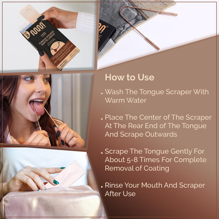 Tongue Scraper for Adults with Multicolor Travel Cases (2 Pack), 100% Stainless Steel, Reduce Bad Breath, Tongue Scrubber, Easy to Use, Tongue Cleaner for Oral Care & Hygiene