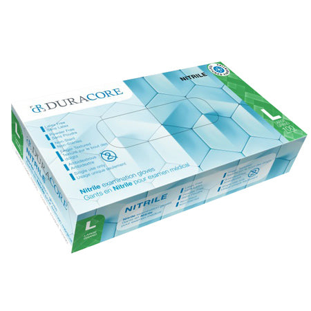 Duracore® Blue Nitrile Examination Gloves 1/100/cs.