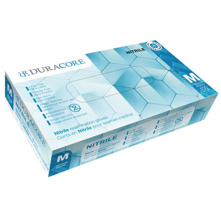 Duracore® Blue Nitrile Examination Gloves 1/100/cs.