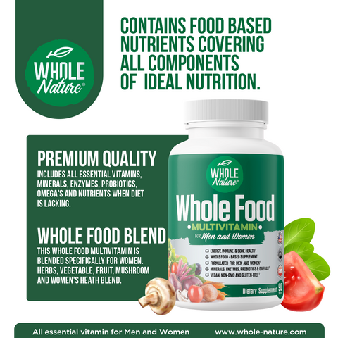Whole Nature Whole Food Multivitamin for Men & Women-2Pack