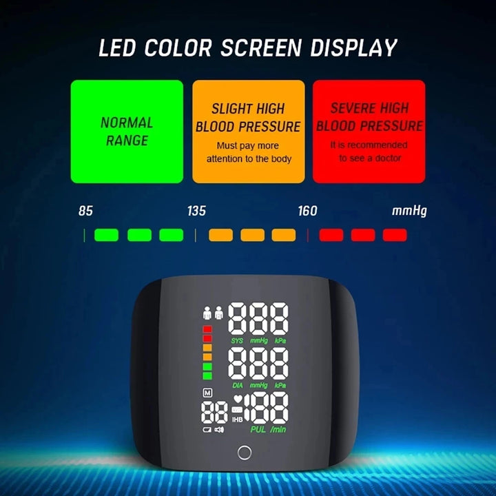 Rechargeable Wrist Blood pressure monitor