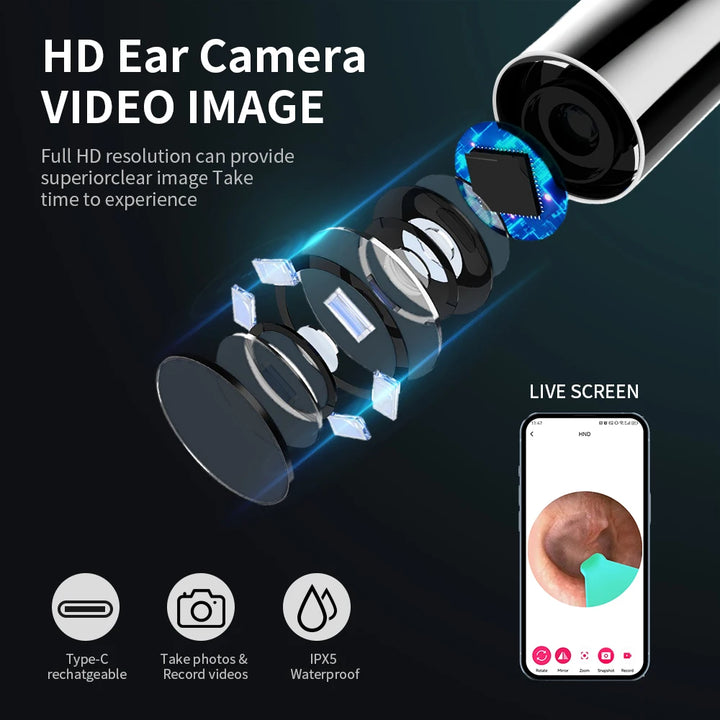 HD Ear Camera Otoscope Wax Removal Tool