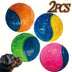 [2-Pack Durable Squeaky Dog Balls] 2-Pack Striped Squeaky Dog Balls, Durable TPR Chew Toys for Dental Health & Training