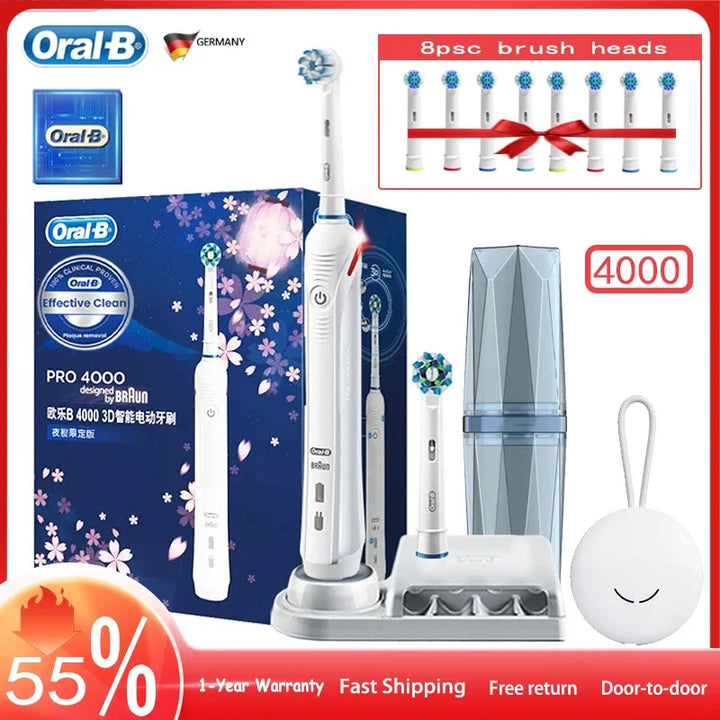 Oral B Pro 4000 Ultrasonic Toothbrush 3D