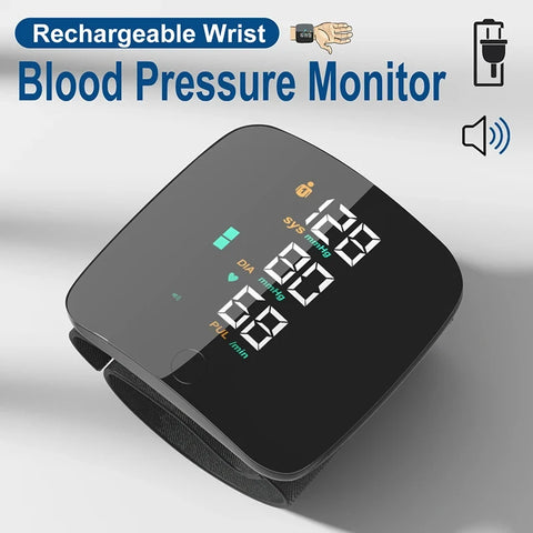 Rechargeable Wrist Blood pressure monitor