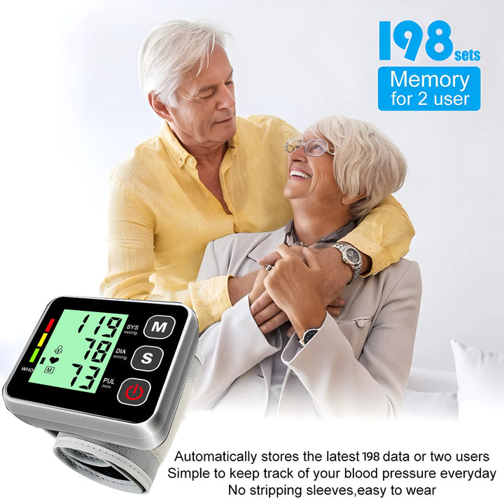 Wrist Blood Pressure Monitor LCD