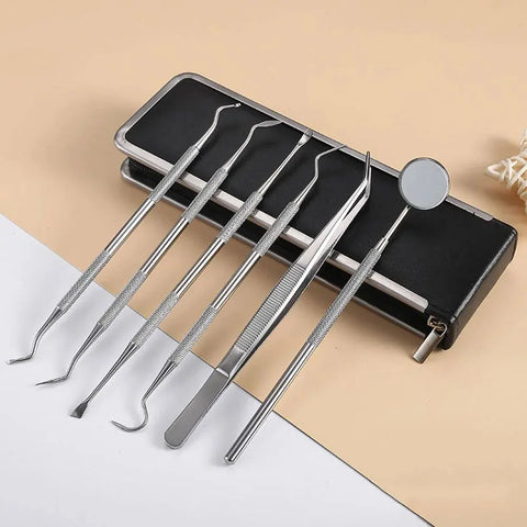JJYY 6 Pcs/set Dental Plaque/tartar Remover Dental Professional Oral Hygiene Cleaning Set Toothpick Dental Cleaner Oral Care