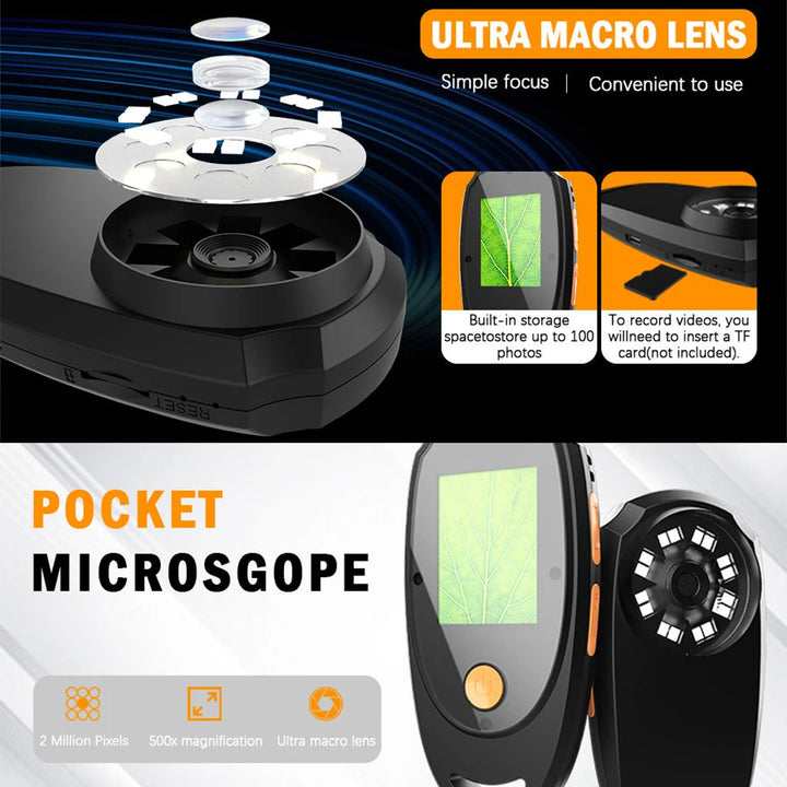 Wireless Handheld Dermatoscope 500X