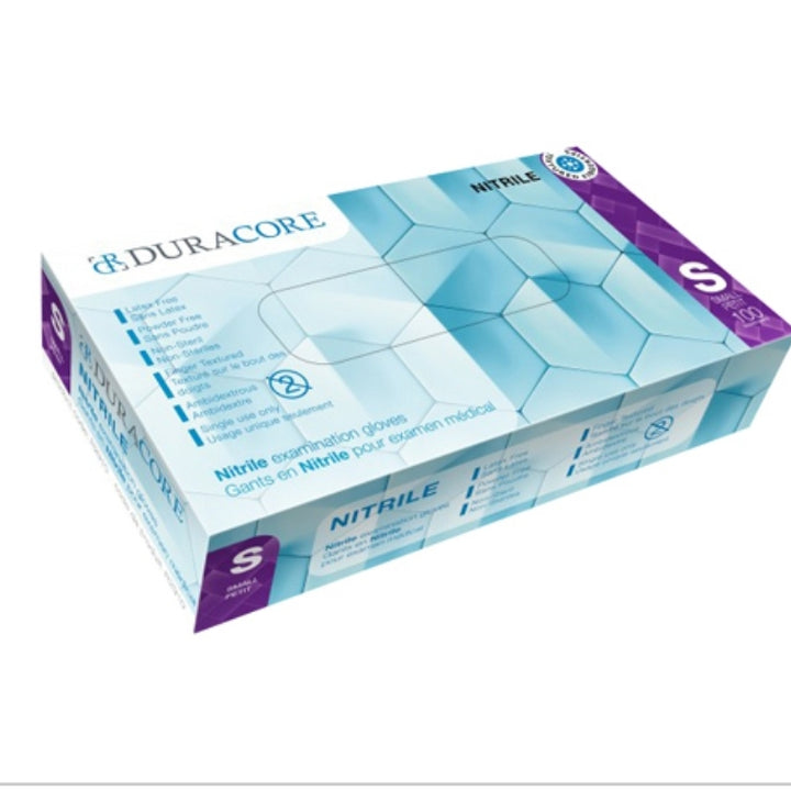 Duracore® Blue Nitrile Examination Gloves 1/100/cs.