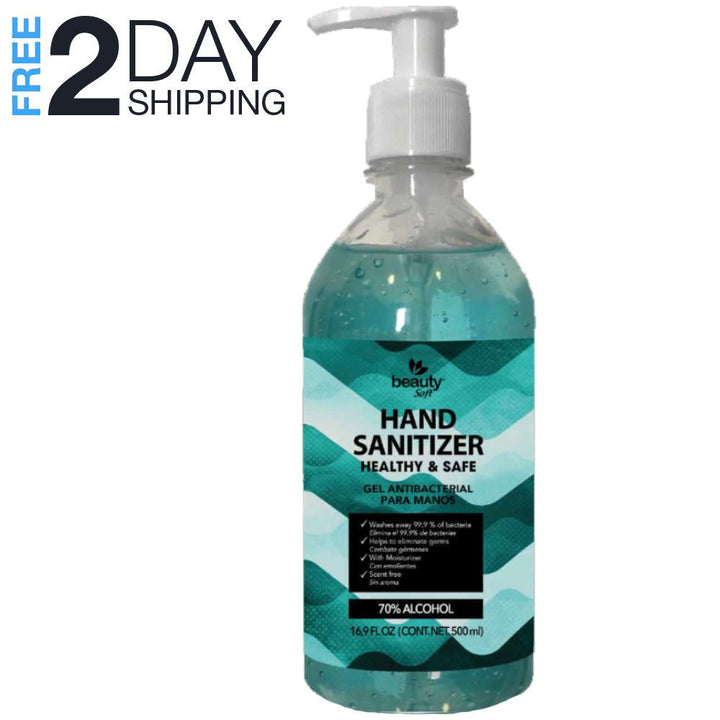Hand Sanitizer with Pump 16.09 oz Antibacterial Gel 70%