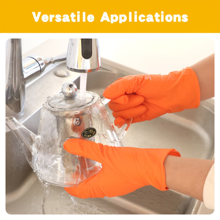 50pcs Disposable Nitrile Gloves Orange, 7.5ml, Latex Free