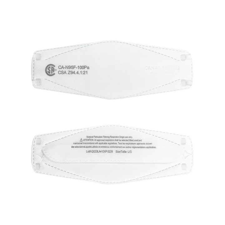 Respirator | CA-N95 Certified | Q100 - White (Pack of 10)