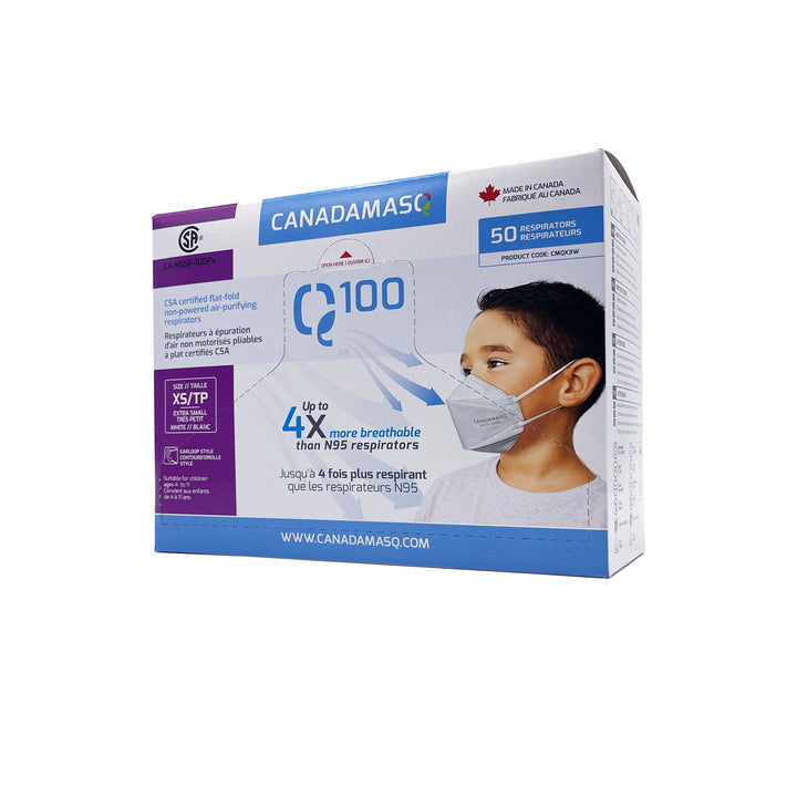 Respirator | CA-N95 Certified | Q100 - White (Box of 50)