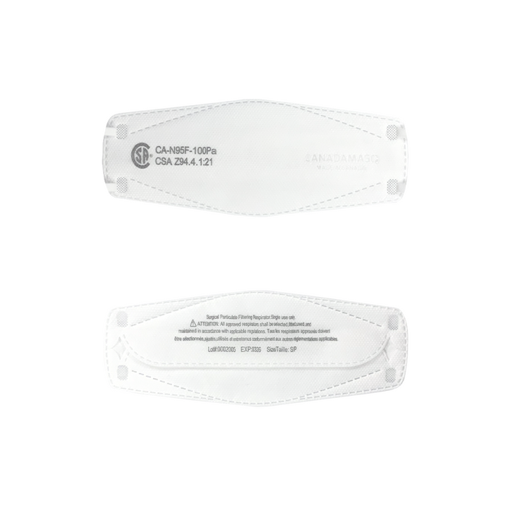 Respirator | CA-N95 Certified | Q100 - White (Pack of 10)
