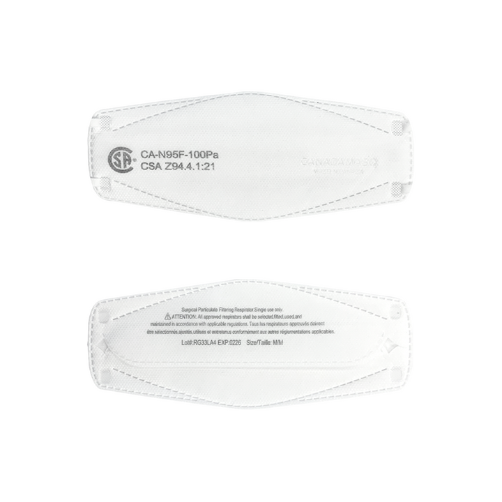 Respirator | CA-N95 Certified | Q100 - White (Pack of 10)