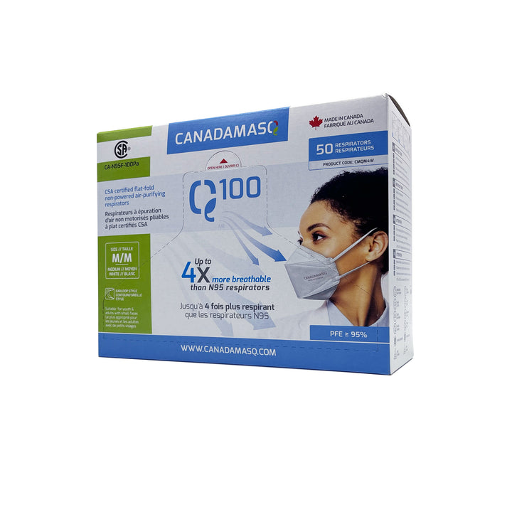 Respirator | CA-N95 Certified | Q100 - White (Box of 50)